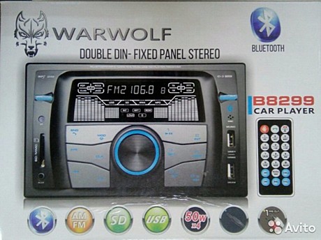 Автомагнитола Warwolf B8299 (Fm, USB, SD, Aux)