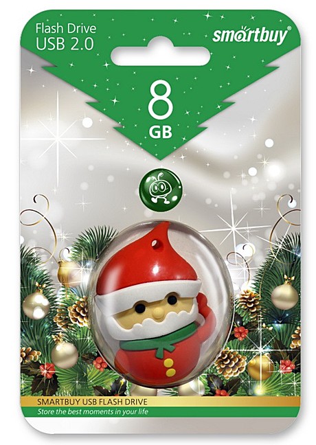 Флеш-диск USB 8 GB SMARTBUY  санта 