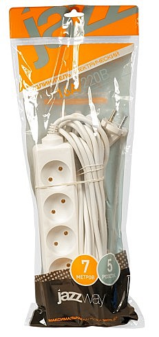 Удлинитель JAZZWAY EX-05-700 (5роз, 7,0м, 10А)