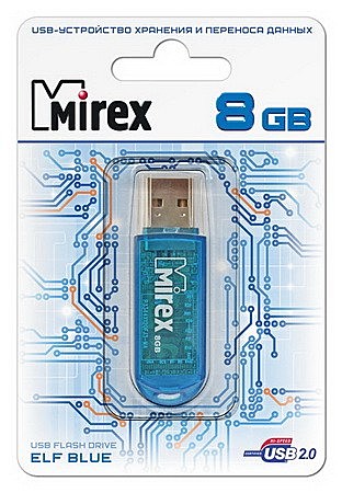 Флеш-диск USB 2.0 MIREX 8GB ELF